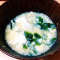 honey19's cooksnap of when they made 豆腐とわかめと卵のスープ♡.