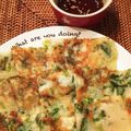 tetekotete's cooksnap of when they made 大根の葉や皮の消費✿カリッとチーズチヂミ.