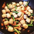 ♬あじさいのレシピ♬'s cooksnap of when they made 肉団子の中華風炒め物.
