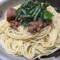 ﾌﾞﾚﾝﾀﾞ's cooksnap of when they made 梅と納豆の和風パスタ　ランチにも♡.