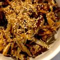 k-e-i's cooksnap of when they made 食物繊維たっぷり!!ごぼうの甘辛揚げ煮.