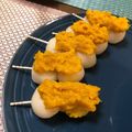 pori＊'s cooksnap of when they made かぼちゃ餡のヘルシー白玉団子.