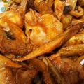 プクこ's cooksnap of when they made 鶏肉とゴボウのコチュジャン炒め.