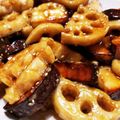 ドーランド's cooksnap of when they made サツマイモごぼうレンコン♡根菜の甘酢揚げ.