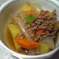 しおとも's cooksnap of when they made そぼろで肉じゃが☆.