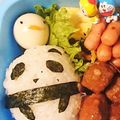 牧ごはん's cooksnap of when they made パンダオニギリ弁当~子ども用~.