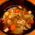 からぶ's cooksnap of when they made ひき肉と椎茸のほっこり生姜スープ.