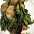 なつきよう's cooksnap of when they made わさび菜と茄子の豆板醤炒め.