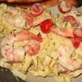 ladyoscar's cooksnap of when they made 海老とトマトのクリームパスタ.
