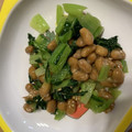 ポメちょん's cooksnap of when they made 小松菜☆納豆和え.