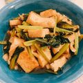 Miporin☆15's cooksnap of when they made ☆小松菜と厚揚げと舞茸の煮浸し☆.