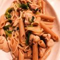 nocconeco's cooksnap of when they made 鶏肉とほうれん草の和風パスタ.