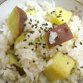 由芽15's cooksnap of when they made さつま芋としょうがの◇炊き込みご飯◇.