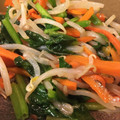 ステマム子♡♡'s cooksnap of when they made もやしと人参とほうれん草の中華ナムル.