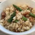 caruga's cooksnap of when they made アスパラごはん.