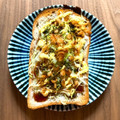 ♧ぴの字♧'s cooksnap of when they made 簡単朝ごはん☆お好み焼き風トースト.