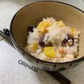 ORIHAM's cooksnap of when they made ほくほく美味しい♡土鍋でさつまいもご飯.