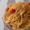 いちごあめ、's cooksnap of when they made しらすと玉ねぎとミニトマトのパスタ.