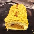 initium's cooksnap of when they made ハロウィン❤かぼちゃのロールケーキ❤.