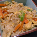 9b_pencil's cooksnap of when they made 自炊飯　ふわふわ卵＋エノキと人参の和風餡.