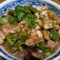 えまほあも's cooksnap of when they made 鶏ももとナスの甘ぽん酢丼.