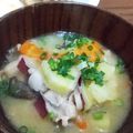 クックOQ9BY1☆'s cooksnap of when they made さつまいもの味噌汁☆.