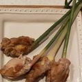min☆___'s cooksnap of when they made 葉生姜の味噌漬け 豚バラ巻き.