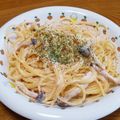 msft5632's cooksnap of when they made 明太子ホワイトソース♡クリームパスタ♡.