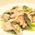 イエローバード's cooksnap of when they made 豚こま肉とアスパラのねぎ塩レモン炒め.