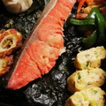 saalalan's cooksnap of when they made ヘルシーゆで鮭で♫　２段のり弁♡.