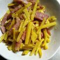 ２４なるるん's cooksnap of when they made 薩摩芋とベーコンの塩きんぴら。.