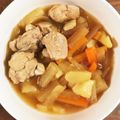 ☆akiruy☆'s cooksnap of when they made 甘辛で美味しい簡単鶏じゃが大根☆鍋ひとつ.