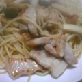 よーり★'s cooksnap of when they made きのこと豚肉の和風パスタ☆醤油バター味.