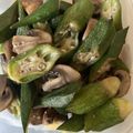 うめきち333's cooksnap of when they made マッシュルームとオクラのピリ辛炒め.