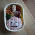 みるく茶's cooksnap of when they made キャラ弁☆ハロウィンのおにぎり弁当.