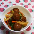 ゆきらっくま's cooksnap of when they made 市販の肉団子で簡単おかず 野菜炒め酢豚風.