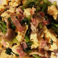 ゆみさん！'s cooksnap of when they made 簡単♡ベーコンと小松菜＆しめじの卵炒め♪.