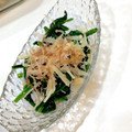chisatolia's cooksnap of when they made ほうれん草とエノキの白だしで簡単おひたし.
