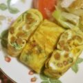 mmameco's cooksnap of when they made たれも使うふんわり納豆オムレツ(卵焼き）.