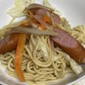 yummy?'s cooksnap of when they made キャベツとウインナーの深煎りごま焼きそば.