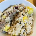 ムーちゃみ☆'s cooksnap of when they made さつまいもと豚ひき肉の炊き込みご飯.