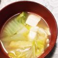 matiyo's cooksnap of when they made 白菜・豆腐のふわ甘お味噌汁♪.