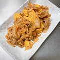 K0A9O0R8U♪'s cooksnap of when they made ✿豚キムチしめじと卵の炒め物✿.