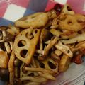 まな姫's cooksnap of when they made ご飯のお供に！きんぴら蓮根しめじ.