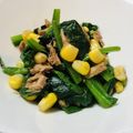 mikaxia's cooksnap of when they made ♡ほうれん草とコーンのツナサラダ♡.