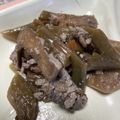 clover♡3's cooksnap of when they made ズイキと油揚げの煮物.