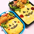 えリﾋﾟｮﾝ★'s cooksnap of when they made ★ハロウィン★オムライスキャラ弁★.