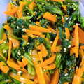 クックK0EAD7☆'s cooksnap of when they made めんつゆdeほうれん草と人参の胡麻和え.