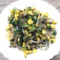 明日の風☆'s cooksnap of when they made 鉄分たっぷり小松菜とひじきのコーンサラダ.