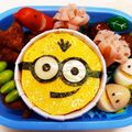 §空猫§'s cooksnap of when they made 運動会！賑やかお弁当ミニオンキャラ弁♪.